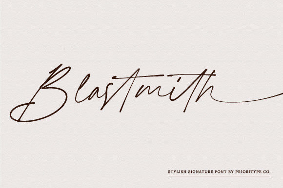 Blastmith Font: Modern Script for Digital Design