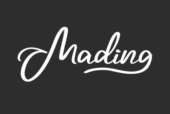 Mading: A Script Font for Creative Projects