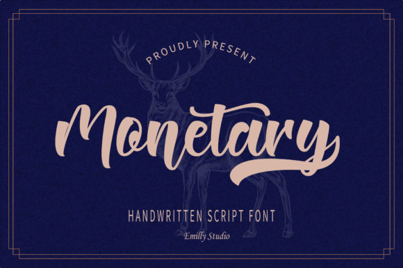 Monetary Font: Retro Script for Crafters